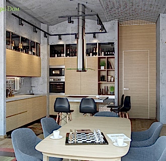 Дизайн четырехкомнатной квартиры 148 кв. м в стиле лофт. Фото проекта