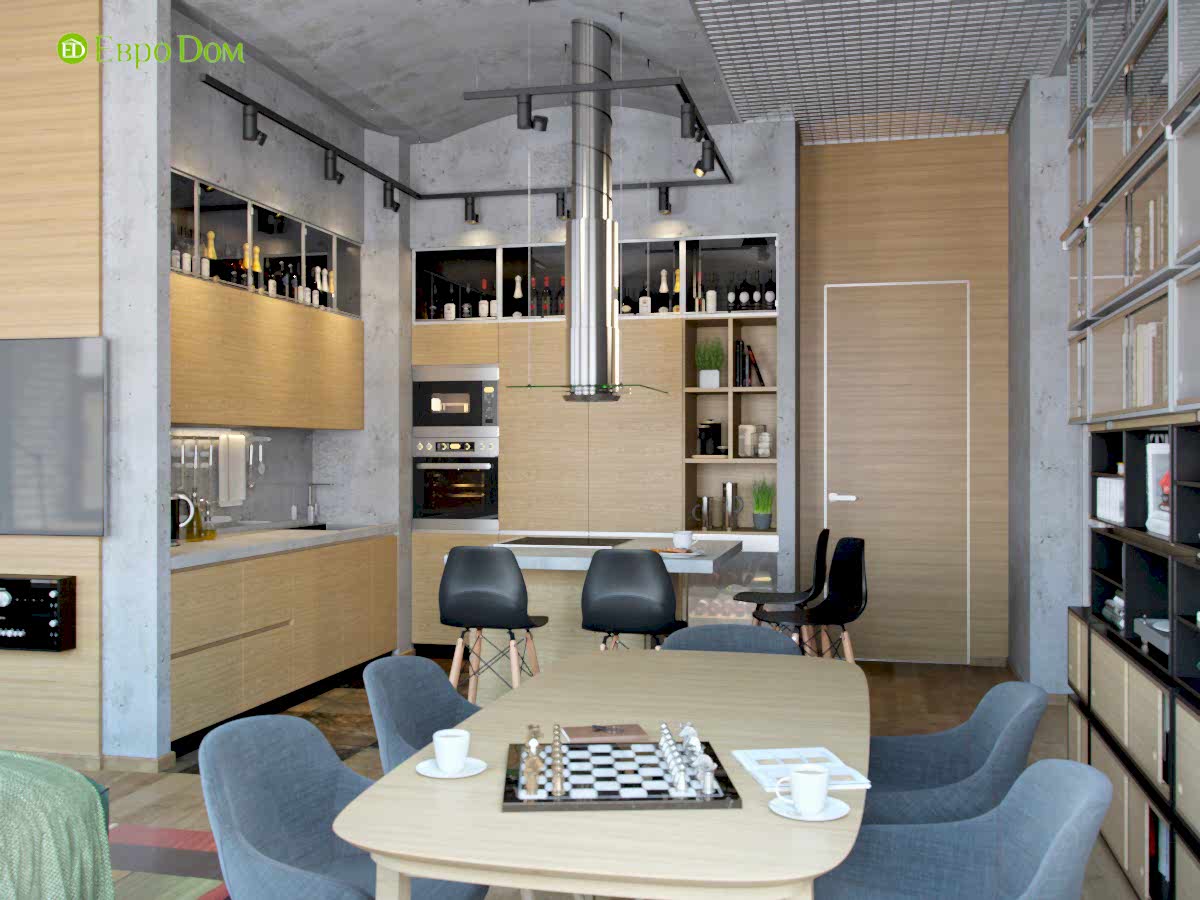 Дизайн 4-комнатной квартиры в стиле лофт. Фото 02