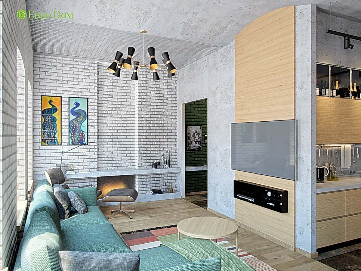 Дизайн 4-комнатной квартиры в стиле лофт. Фото 08