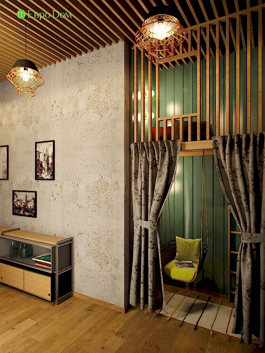 Дизайн 4-комнатной квартиры в стиле лофт. Фото 09