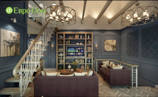 Дизайн интерьера деревянного дома 155 кв.м. по адресу Новая Алматы, д. Пучково. Фото 1