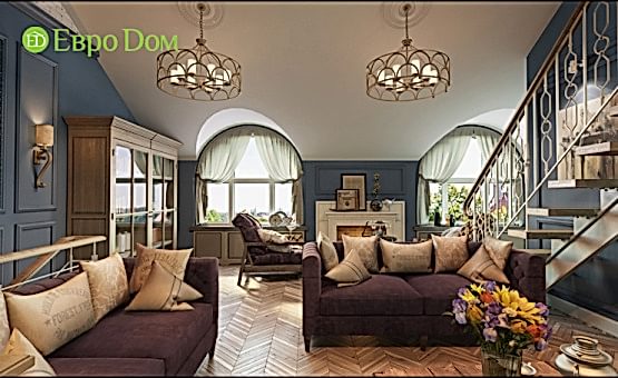 Дизайн интерьера деревянного дома 155 кв.м. по адресу Новая Алматы, д. Пучково. Фото 2