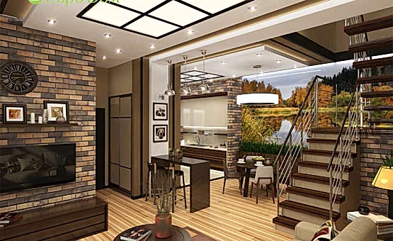 Дизайн интерьера деревянного дома 155 кв.м. по адресу Новая Алматы, д. Пучково. Фото 4