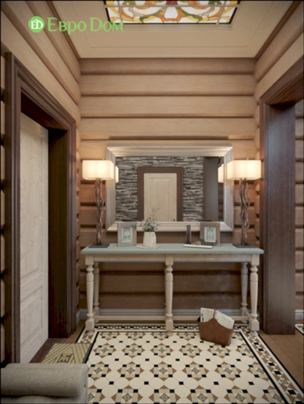 Дизайн интерьера коттеджа (208 м) в стиле фьюжн. Фото 02