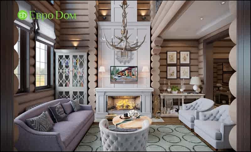 Дизайн интерьера коттеджа (208 м) в стиле фьюжн. Фото 07