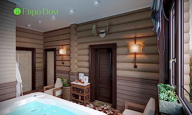 Дизайн интерьера коттеджа (208 м) в стиле фьюжн. Фото 020