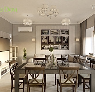 Дизайн интерьера коттеджа 246 кв. м в стиле контемпорари. Фото проекта