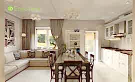 Дизайн интерьера коттеджа 246 кв.м. по адресу МО, Солнечногорский р-н, пос. Кутузовское, вблизи д. Благовещенка. Фото 3