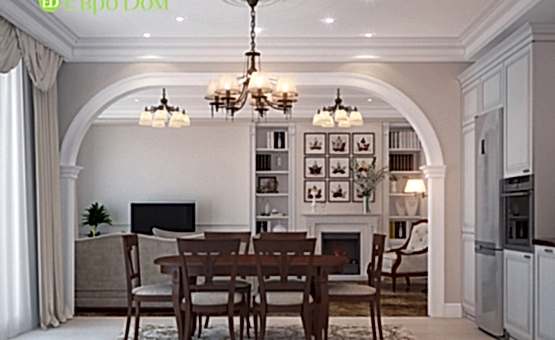 Дизайн интерьера коттеджа 240 кв.м. по адресу МО, Солнечногорский р-н, д. Лыткино, КП Гринвич. Фото 1