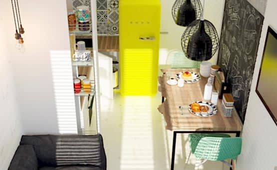 Дизайн интерьера 1-комнатной квартиры 36 кв.м. по адресу г. Алматы, Варшавское шоссе, д. 50. Фото 2