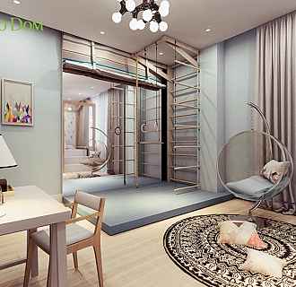 Дизайн трехкомнатной квартиры 108 кв. м в современном стиле. Фото проекта