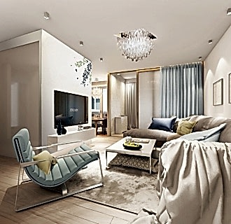 Дизайн трехкомнатной квартиры 108 кв. м в современном стиле. Фото проекта