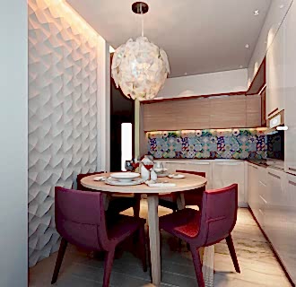 Дизайн трехкомнатной квартиры 108 кв. м в современном стиле. Фото проекта