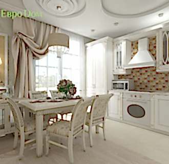 Дизайн трехкомнатной квартиры 75 кв. м в стиле неоклассика. Фото проекта