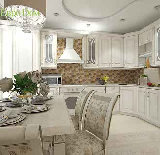 Дизайн трехкомнатной квартиры 75 кв. м в стиле неоклассика. Фото проекта