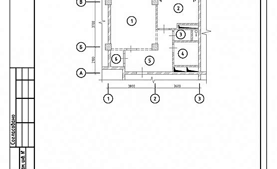 Перепланировка 1-комнатной квартиры 50 кв.м. по адресу г. Алматы, ул. Удальцова, д.3, к.14. Фото 2