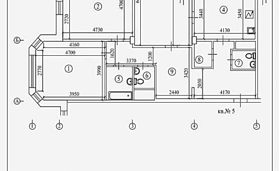 Перепланировка 3-комнатной квартиры 114 кв.м. по адресу г. Алматы, ул. Генерала Белобородова, д. 9. Фото 3