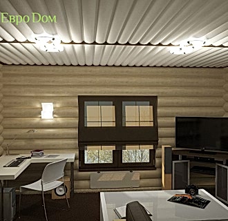 Дизайн интерьера коттеджа 91 кв. м в современном стиле. Фото проекта