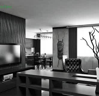 Дизайн трехкомнатной квартиры 114 кв. м в африканском стиле. Фото проекта