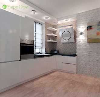 Дизайн двухкомнатной квартиры 52 кв. м в стиле лофт. Фото проекта