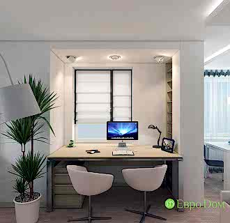 Дизайн двухкомнатной квартиры 52 кв. м в стиле лофт. Фото проекта