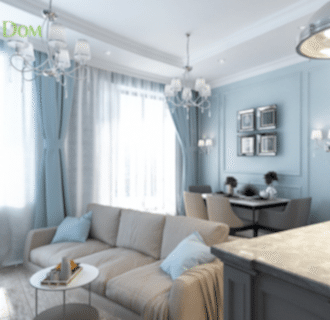 Дизайн четырехкомнатной квартиры 105 кв. м в английском стиле. Фото проекта