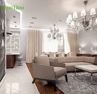 Дизайн четырехкомнатной квартиры 192 кв. м в стиле классицизм. Фото проекта