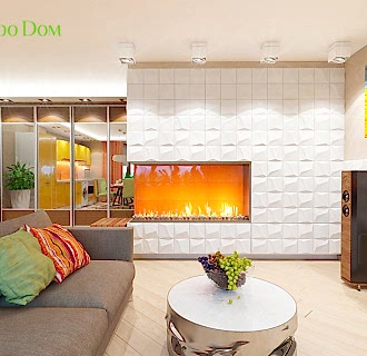 Дизайн двухкомнатной квартиры 65 кв. м в современном стиле. Фото проекта