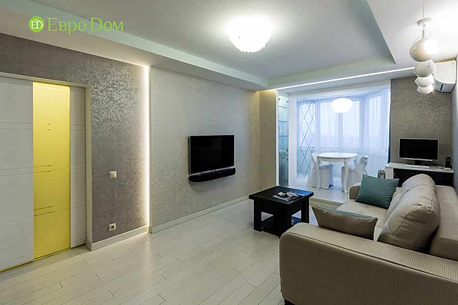 Дизайн двухкомнатной квартиры 77 кв. м в современном стиле. Фото 03