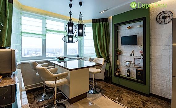 Ремонт двухкомнатной квартиры 77 кв. м в современном стиле. Фото проекта