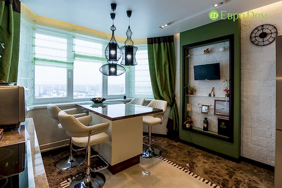 Дизайн двухкомнатной квартиры 77 кв. м в современном стиле. Фото 037