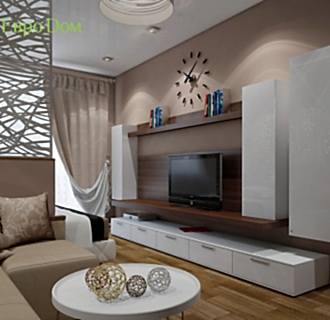 Дизайн двухкомнатной квартиры 66 кв. м в стиле контемпорари. Фото проекта