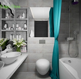 Дизайн двухкомнатной квартиры 61 кв. м в стиле лофт. Фото проекта