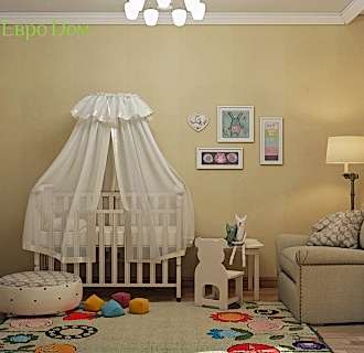 Дизайн двухкомнатной квартиры 61 кв. м в стиле прованс. Фото проекта