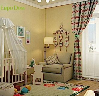 Дизайн двухкомнатной квартиры 61 кв. м в стиле прованс. Фото проекта