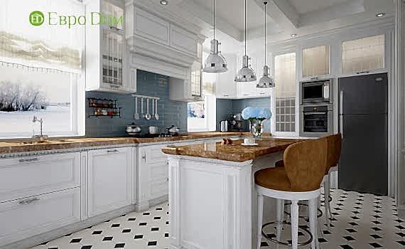 Дизайн интерьера коттеджа 393 кв. м в английском стиле. Фото проекта