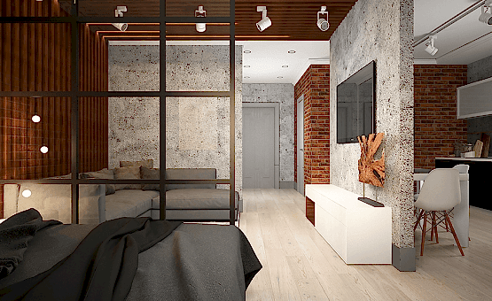 Дизайн интерьера квартиры-студии