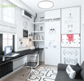 Дизайн трехкомнатной квартиры 65 кв. м в скандинавском стиле. Фото проекта