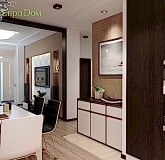 Дизайн трехкомнатной квартиры 87 кв. м в современном стиле. Фото проекта