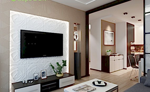 Дизайн трехкомнатной квартиры 87 кв. м в современном стиле. Фото проекта