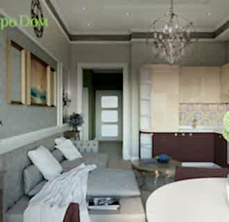 Дизайн трехкомнатной квартиры 116 кв. м в стиле фьюжн. Фото проекта