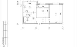 Перепланировка 2-комнатной квартиры 54 кв.м. по адресу г. Алматы, Коломенская ул., д. 12, к. 3. Фото 1