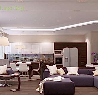 Дизайн трехкомнатной квартиры 107 кв. м в современном стиле. Фото проекта