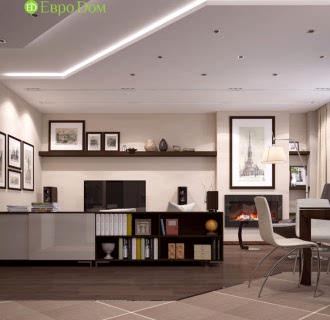 Дизайн трехкомнатной квартиры 107 кв. м в современном стиле. Фото проекта