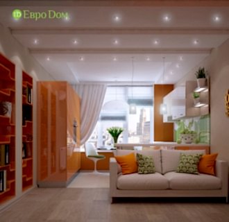 Дизайн двухкомнатной квартиры 87 кв. м в современном стиле. Фото проекта