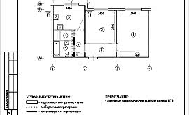 Перепланировка 2-комнатной квартиры 54 кв.м. по адресу г. Алматы, Коломенская ул., д. 12, к. 3. Фото 2