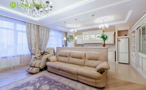 Ремонт трехкомнатной квартиры 130 кв. м в классическом стиле. Фото проекта