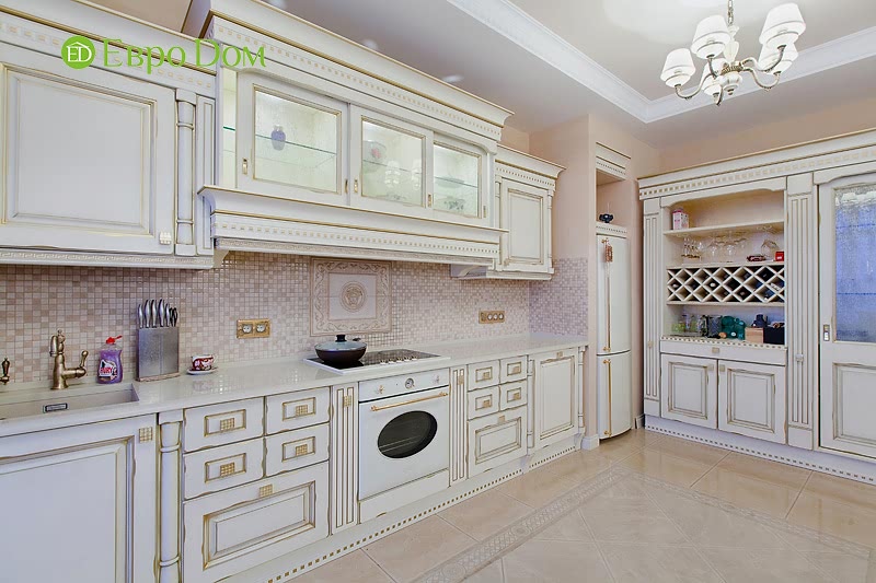 Ремонт трёхкомнатной квартиры. Интерьер в классическом стиле. Фото 021