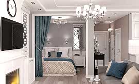 Дизайн интерьера квартиры-студии 44 кв.м. по адресу г. Звенигород, ул. Садовая, д. 6, ЖК «Заречье». Фото 4