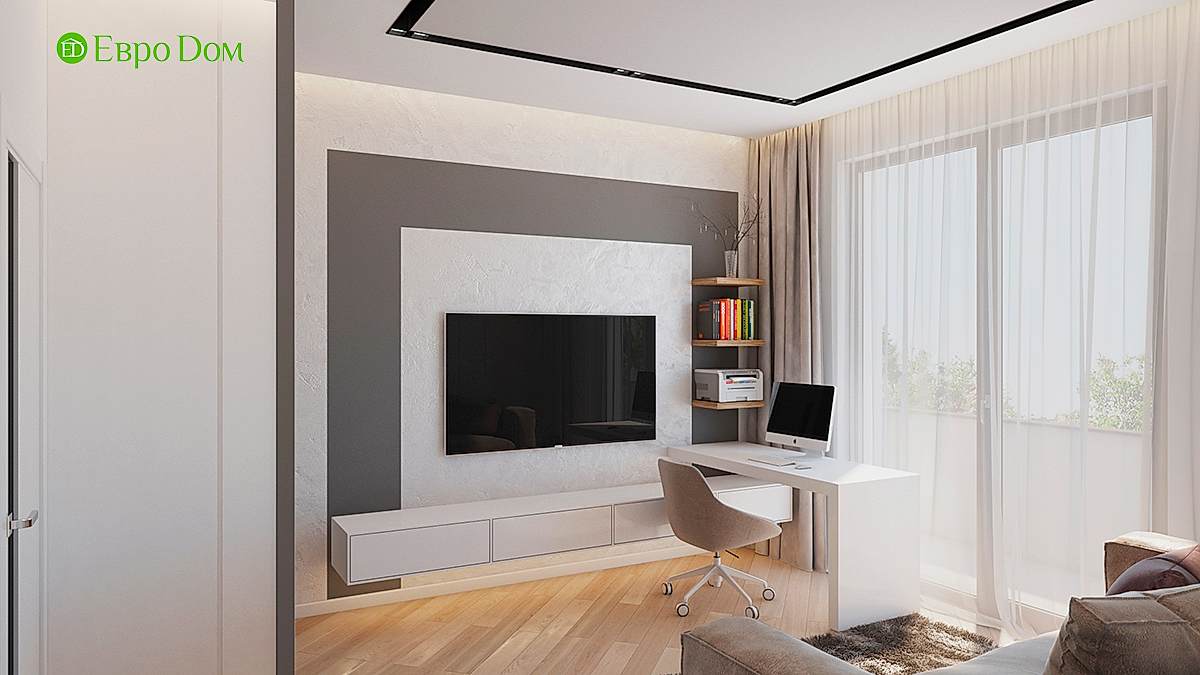 Дизайн интерьера трехкомнатной квартиры 130 кв. м в стиле эко-минимализм. Фото 013